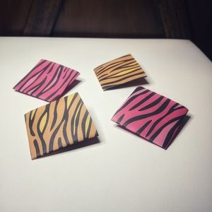 Handcrafted Corner Bookmark Bundle "Vibrant Zebra"